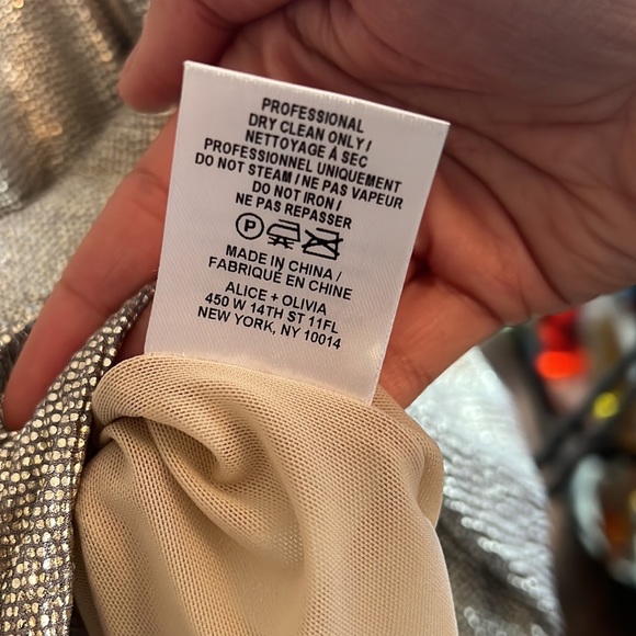 Alice + Olivia silver dress, size 2 - Picture 7 of 7